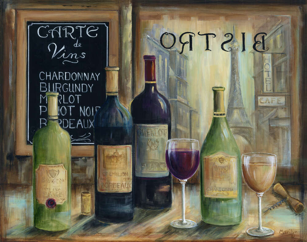 репродукція картина-постер  Дегустація паризьких вин Мерилін Данлеп