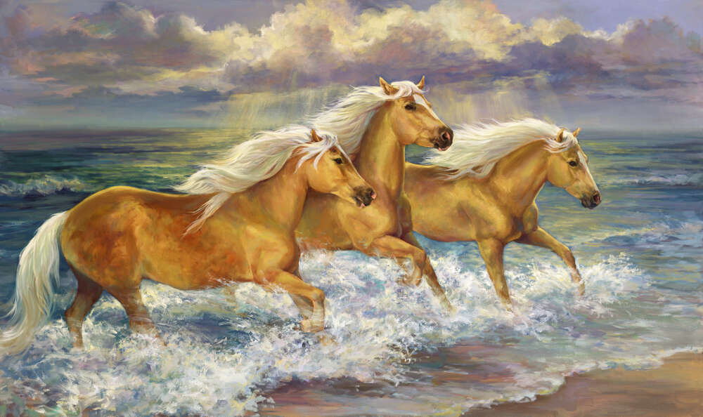 репродукція картина-постер  Фантазія з кіньми Лорі Хайн