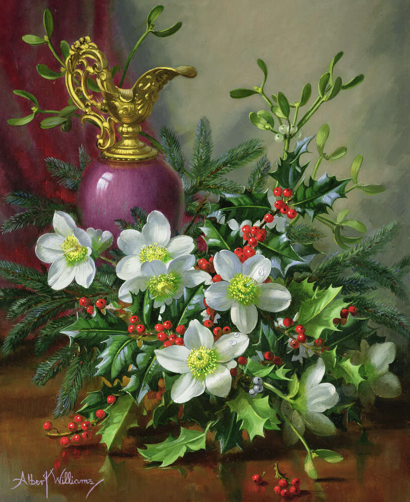 репродукция картина-постер  Рождественские розы Альберт Уильямс