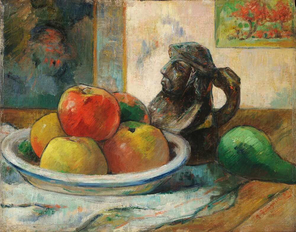 репродукція картина-постер  Яблука, груші і горщик, 1889 Поль Гоген