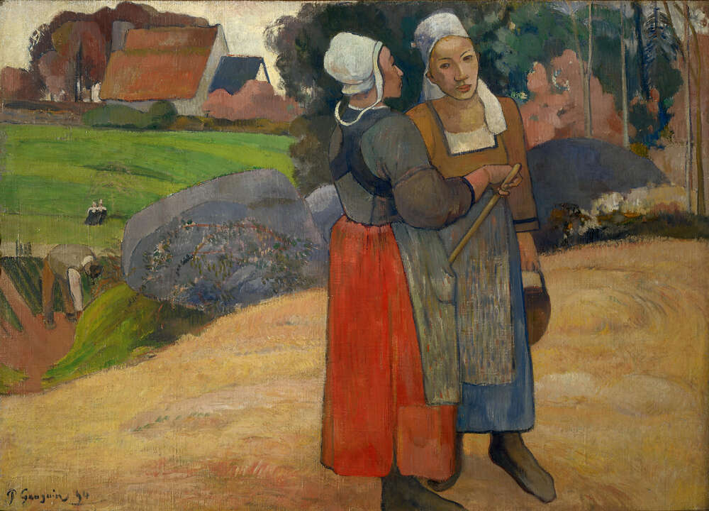 репродукція картина-постер  Бретонська селянки, 1894 Поль Гоген