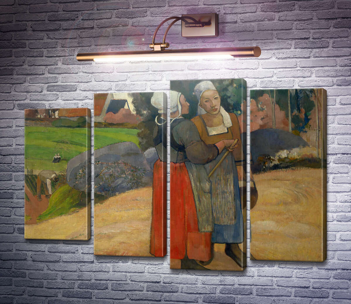 Модульная картина Бретонские крестьянки, 1894 (Модуль №3) Поль Гоген