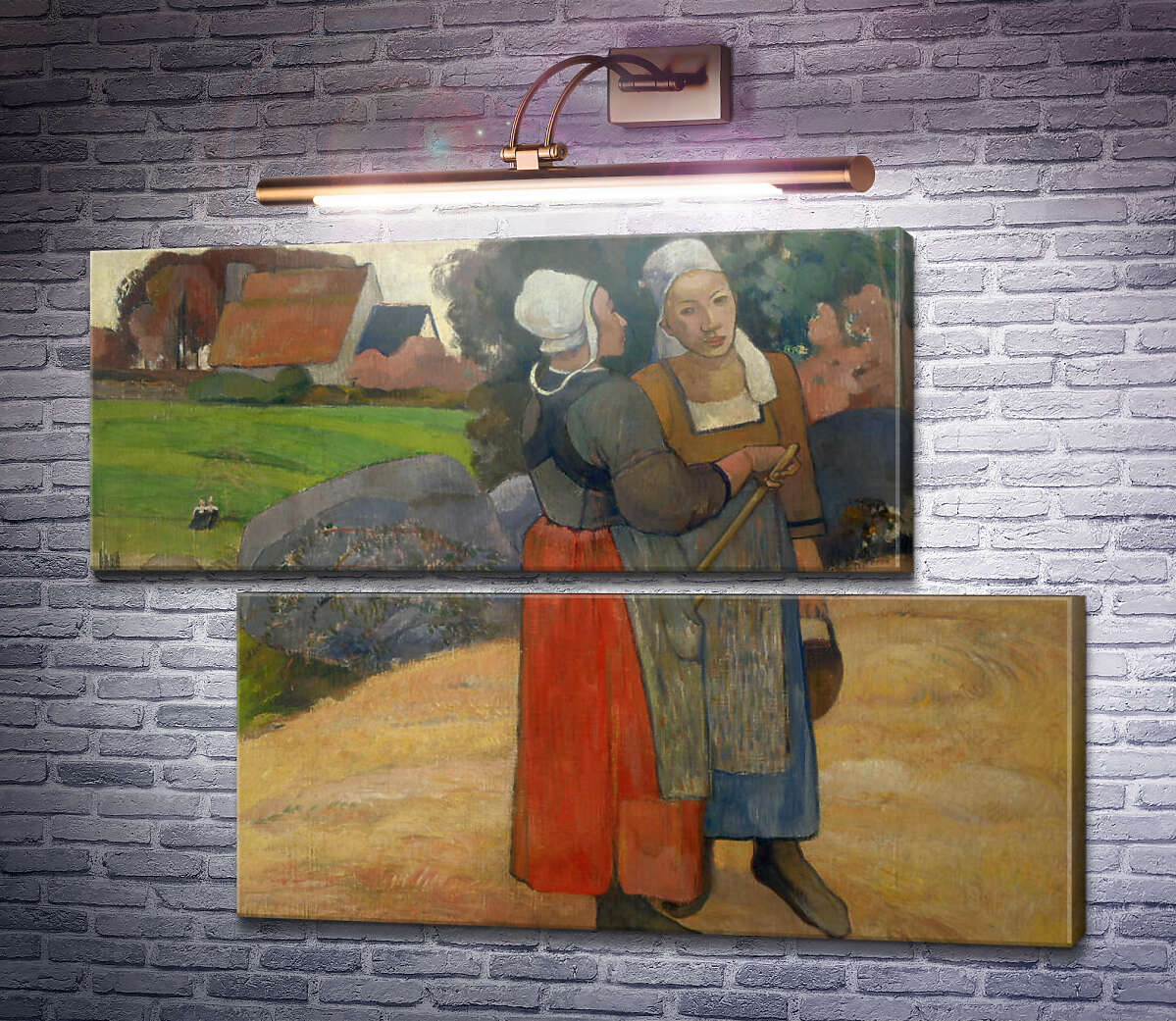 Модульная картина Бретонские крестьянки, 1894 (Модуль №8) Поль Гоген