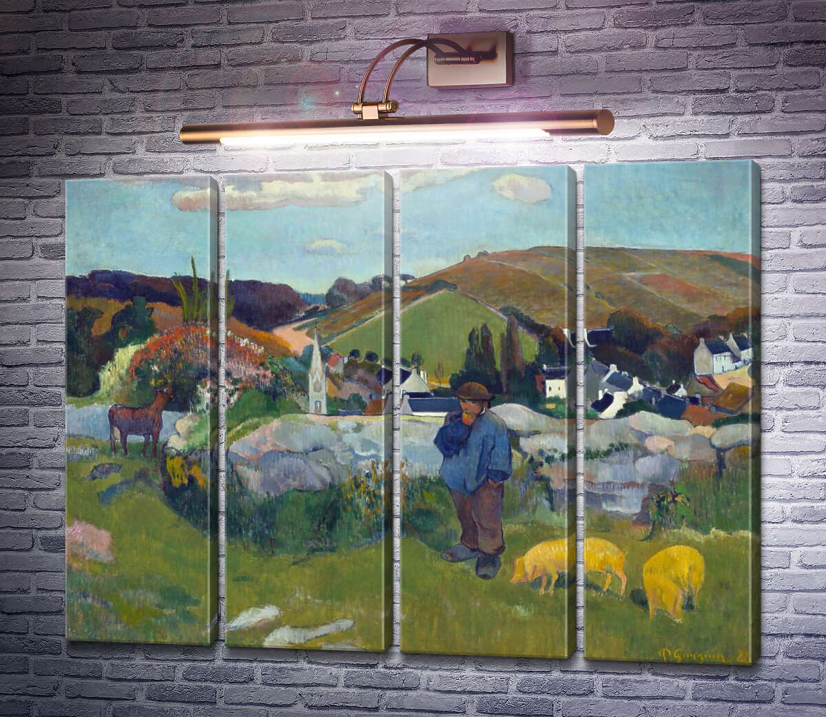 Модульная картина Свинопас, 1888 (Модуль №24) Поль Гоген Модульная картина Свинопас, 1888 (Модуль №24) Поль Гоген