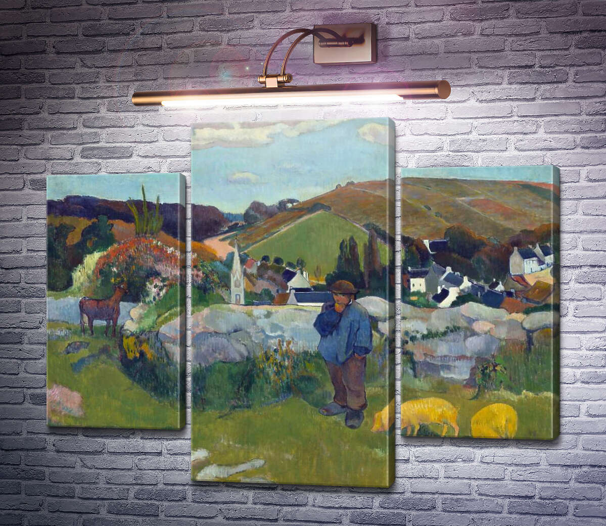 Модульная картина Свинопас, 1888 (Модуль №10) Поль Гоген Модульная картина Свинопас, 1888 (Модуль №10) Поль Гоген