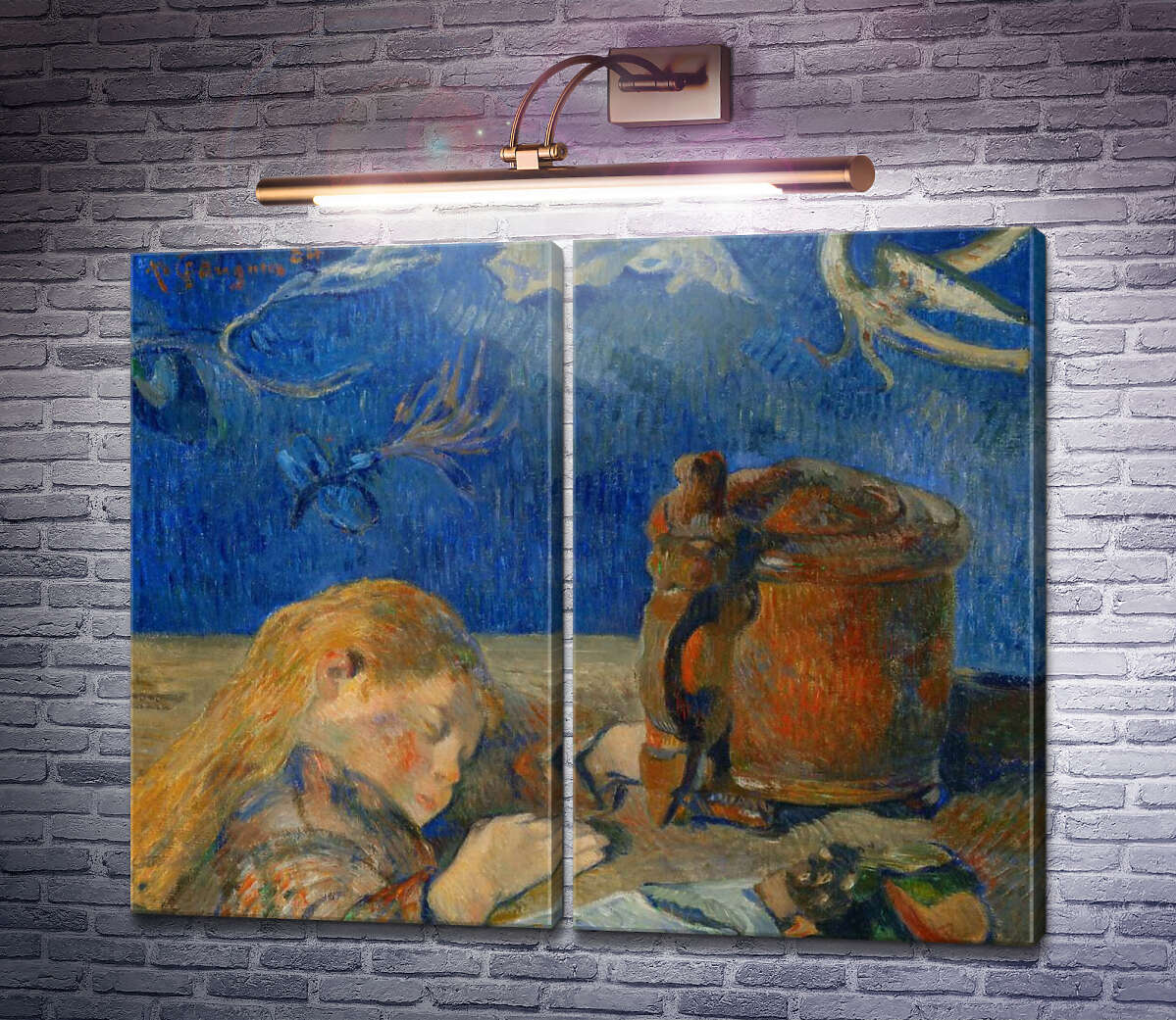 Модульна картина Кловіс спить, 1884 (Модуль №6) Поль Гоген Модульна картина Кловіс спить, 1884 (Модуль №6) Поль Гоген
