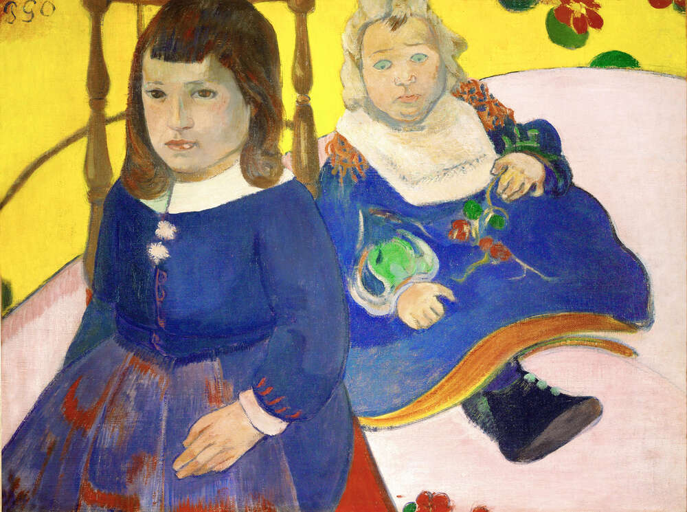 репродукция картина-постер  Портрет двух детей (Поль и Жан Шуффнекеры) Поль Гоген