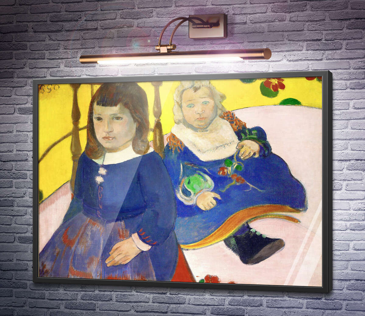 Постер Портрет двох дітей (Поль і Жан Шуффнекери) Поль Гоген