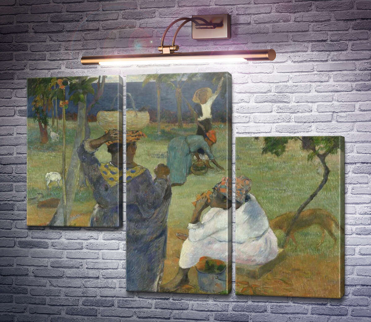 Модульна картина Збирачі манго, Мартініка, 1887 (Модуль №13) Поль Гоген Модульна картина Збирачі манго, Мартініка, 1887 (Модуль №13) Поль Гоген