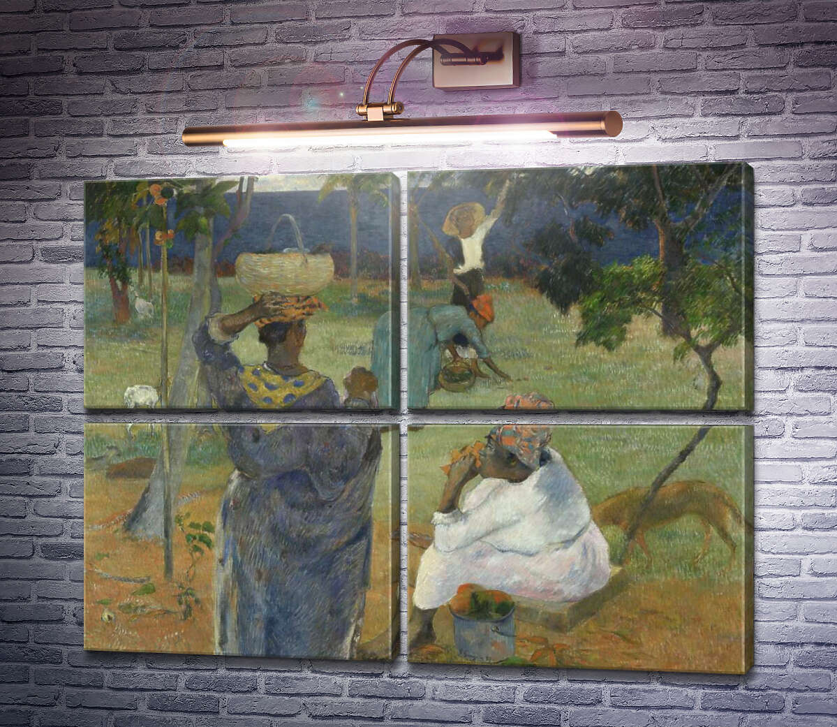 Модульная картина Сборщики манго, Мартиника, 1887 (Модуль №25) Поль Гоген Модульная картина Сборщики манго, Мартиника, 1887 (Модуль №25) Поль Гоген