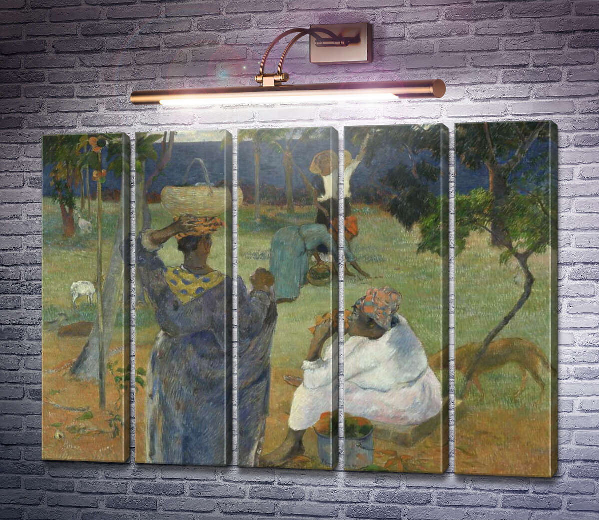Модульна картина Збирачі манго, Мартініка, 1887 (Модуль №26) Поль Гоген Модульна картина Збирачі манго, Мартініка, 1887 (Модуль №26) Поль Гоген