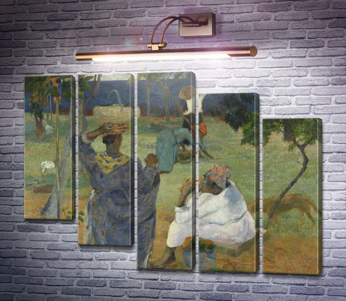 Модульна картина Збирачі манго, Мартініка, 1887 (Модуль №28) Поль Гоген Модульна картина Збирачі манго, Мартініка, 1887 (Модуль №28) Поль Гоген
