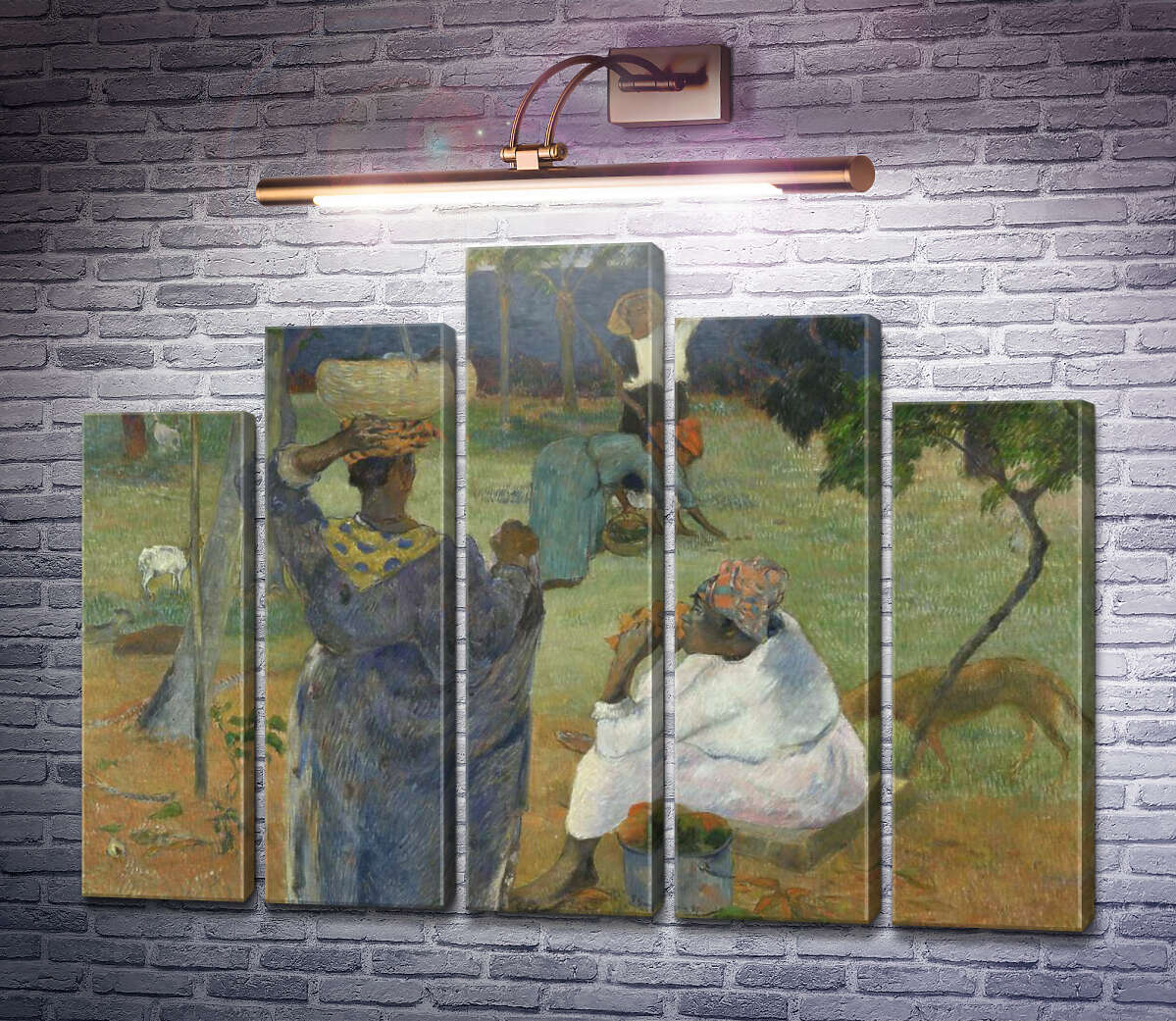 Модульная картина Сборщики манго, Мартиника, 1887 (Модуль №29) Поль Гоген Модульная картина Сборщики манго, Мартиника, 1887 (Модуль №29) Поль Гоген