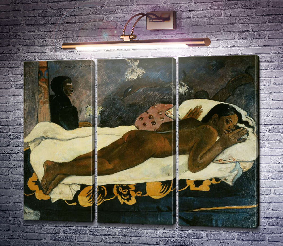 Модульная картина Дух мертвых наблюдает, 1892 (Модуль №2) Поль Гоген Модульная картина Дух мертвых наблюдает, 1892 (Модуль №2) Поль Гоген