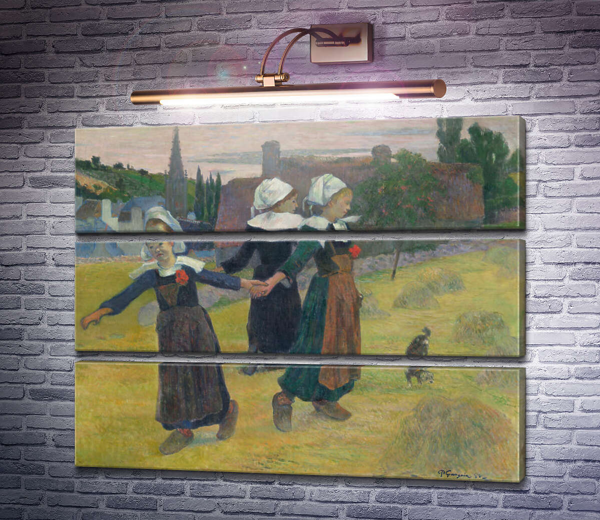 Модульна картина Бретонська дівчинки танцюють, 1888 (Модуль №15) Поль Гоген