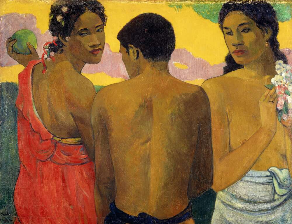 репродукція картина-постер  Три таїтянці, 1899 Поль Гоген
