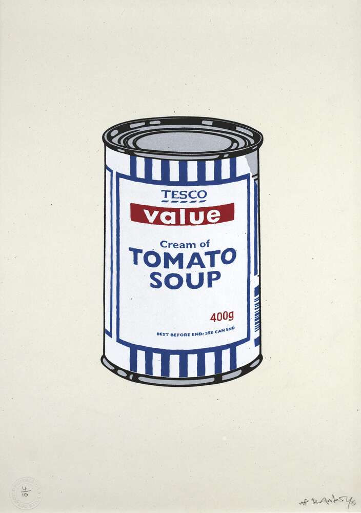 репродукція картина-постер  Банка оригінального томатного супу Бенксі