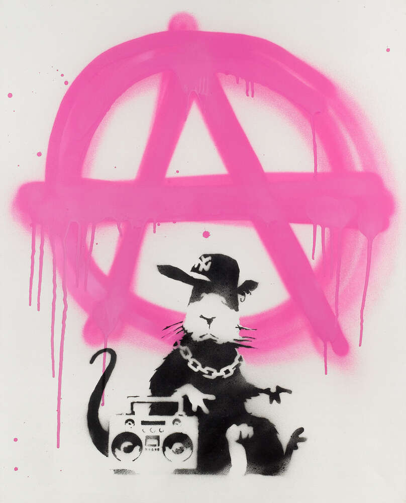 репродукция картина-постер  Крыса-анархист Бэнкси