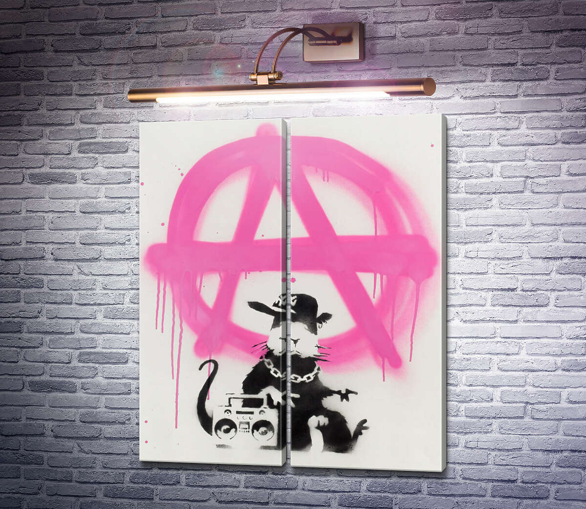 Модульна картина Щур-анархіст Бенксі