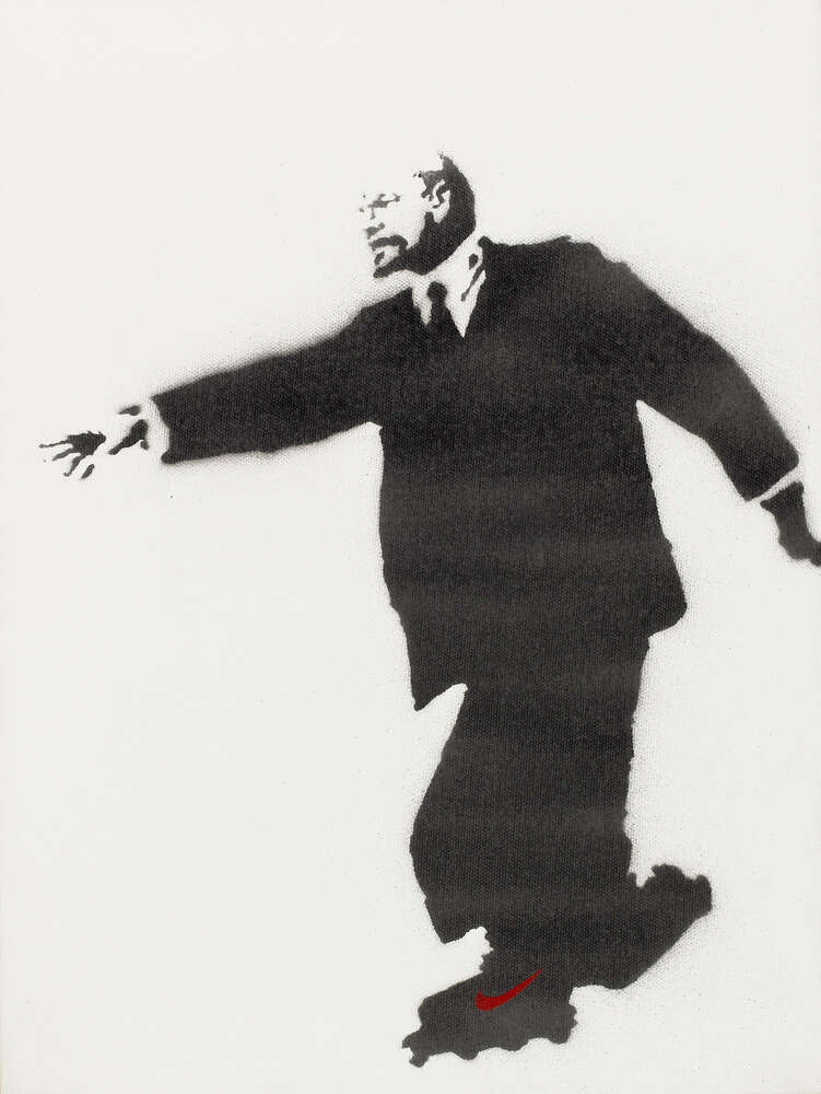 репродукція картина-постер  Ленін на роликових ковзанах Бенксі