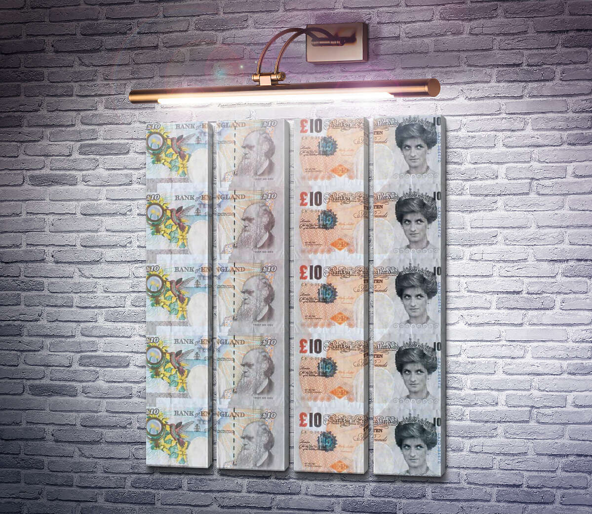 Модульна картина Фальшиві £ 10 із зображенням леді Ді (Модуль №24) Бенксі Модульна картина Фальшиві £ 10 із зображенням леді Ді (Модуль №24) Бенксі