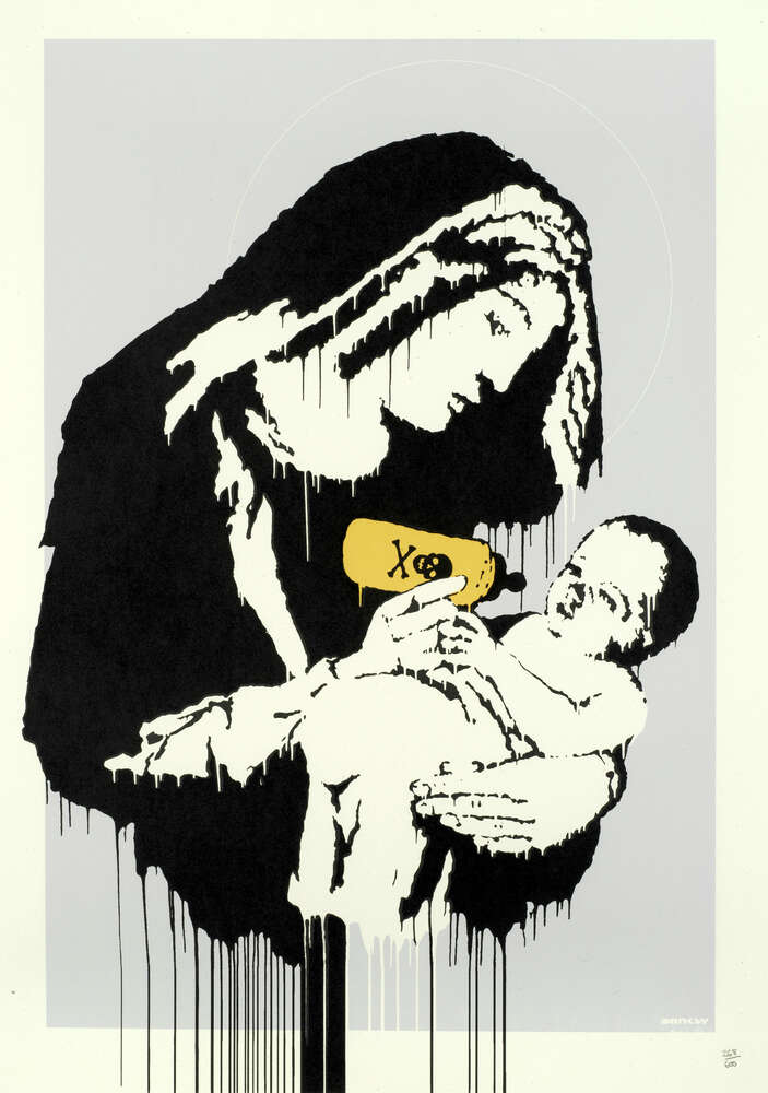 репродукция картина-постер  Мадонна с ядом Бэнкси