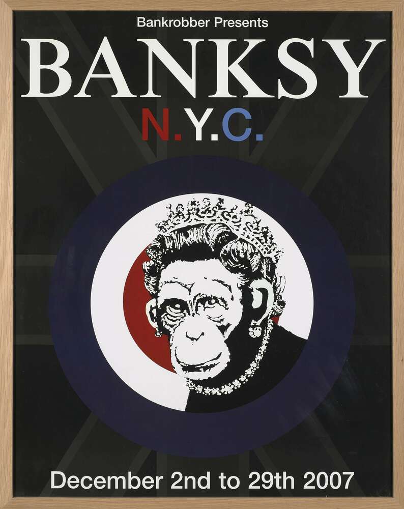 репродукция картина-постер  Афиша выставки Бэнкси в Нью-Йорке 2007 года Бэнкси