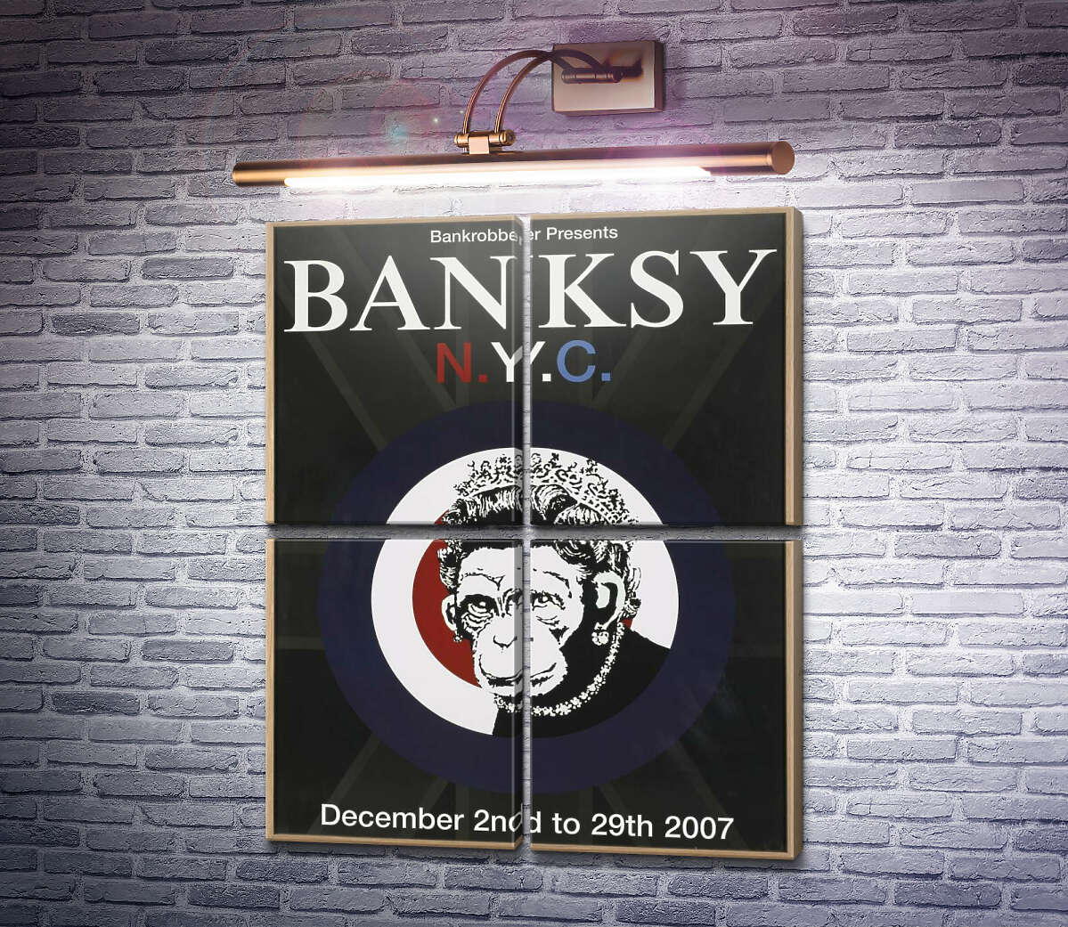 Модульна картина Афіша виставки Бенксі в Нью-Йорку 2007 року (Модуль №25) Бенксі Модульна картина Афіша виставки Бенксі в Нью-Йорку 2007 року (Модуль №25) Бенксі