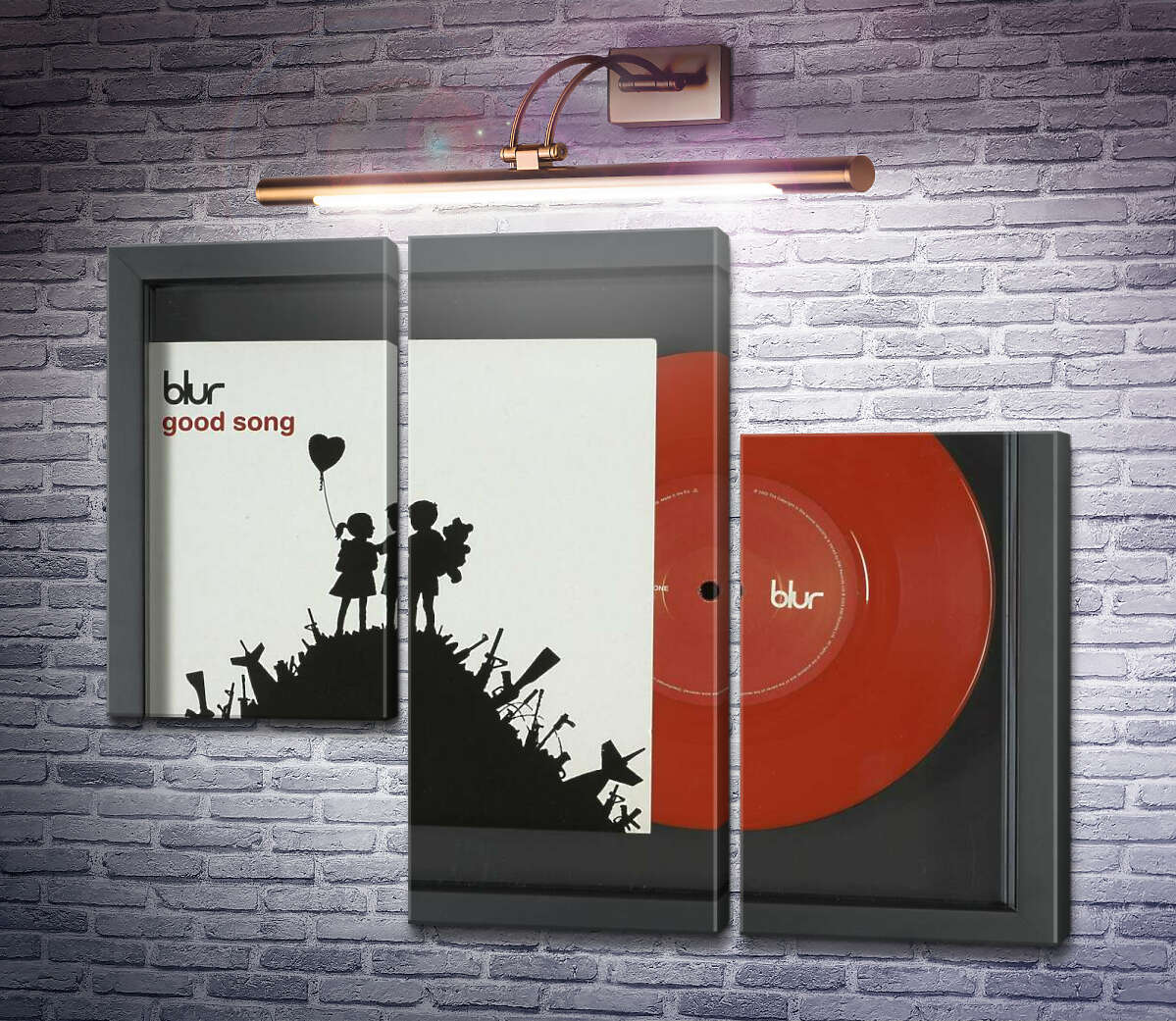 Модульна картина Обкладинка CD альбому Good song групи Blur (Модуль №13) Бенксі Модульна картина Обкладинка CD альбому Good song групи Blur (Модуль №13) Бенксі