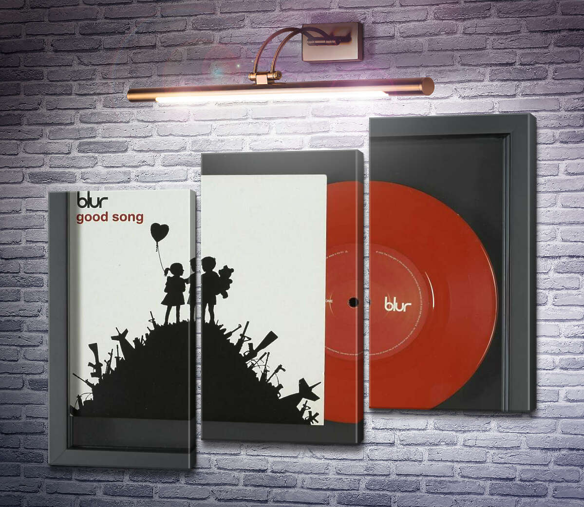 Модульна картина Обкладинка CD альбому Good song групи Blur (Модуль №14) Бенксі