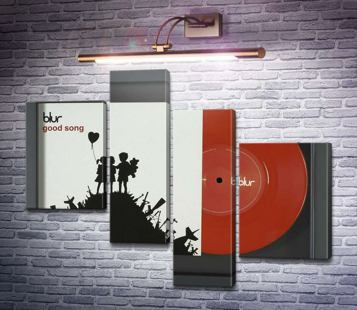 Модульная картина Обложка CD альбома Good song группы Blur (Модуль №21) Бэнкси