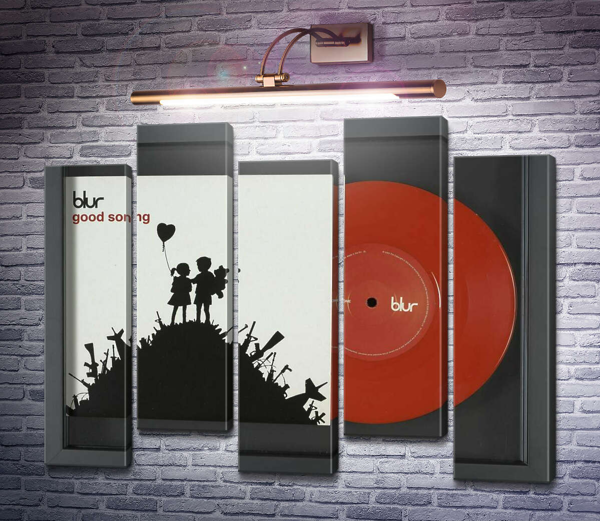 Модульная картина Обложка CD альбома Good song группы Blur (Модуль №30) Бэнкси