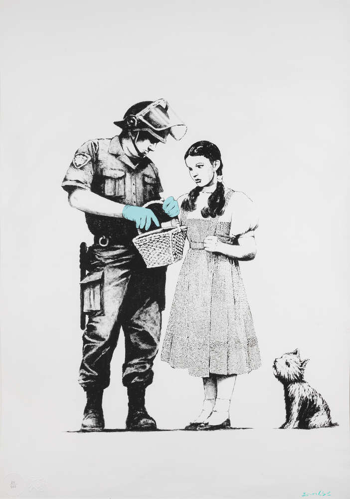 репродукция картина-постер  Полицейский обыск Дороти Бэнкси