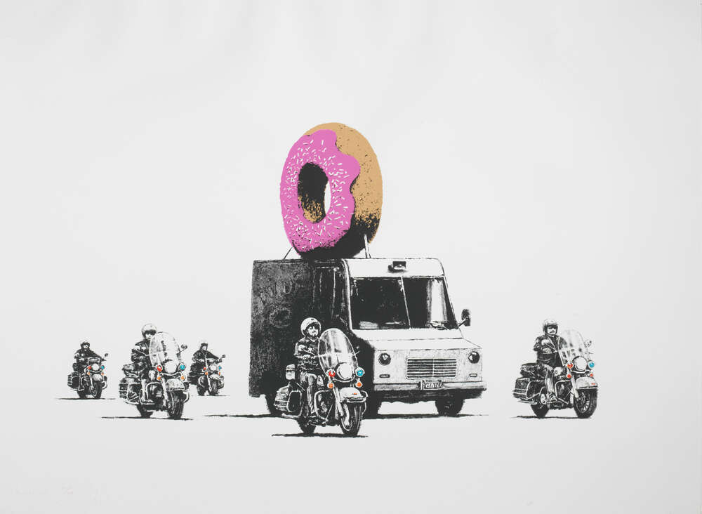 репродукція картина-постер  Полуничні пончики Бенксі