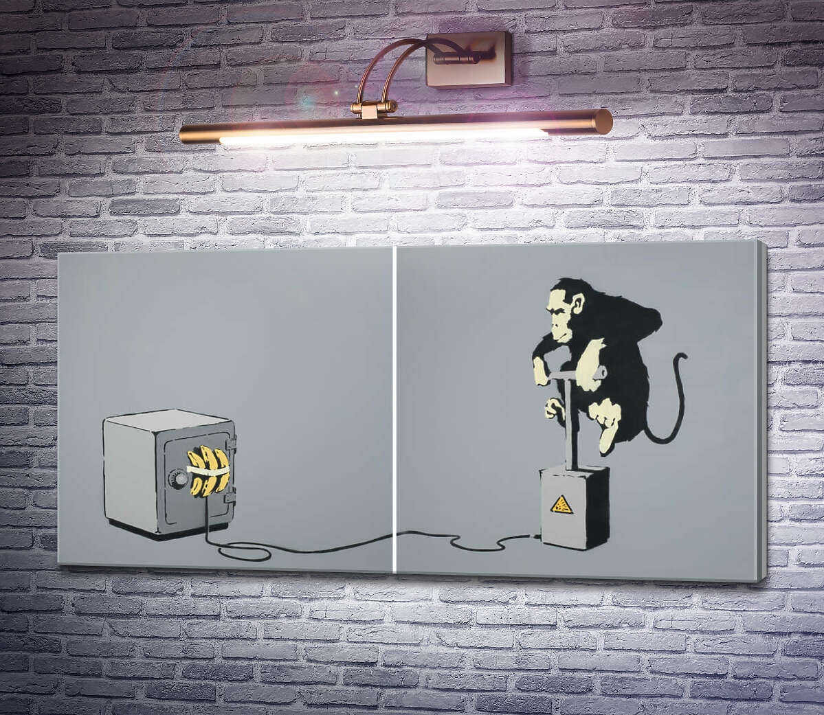 Картина Мавпа з детонатором Бенксі