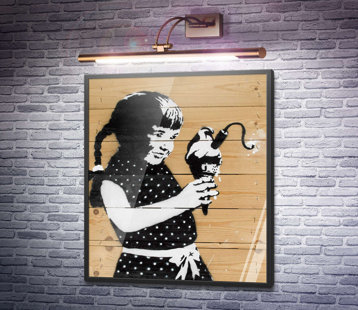 Постер Дівчинка з морозивом-бомбою Бенксі
