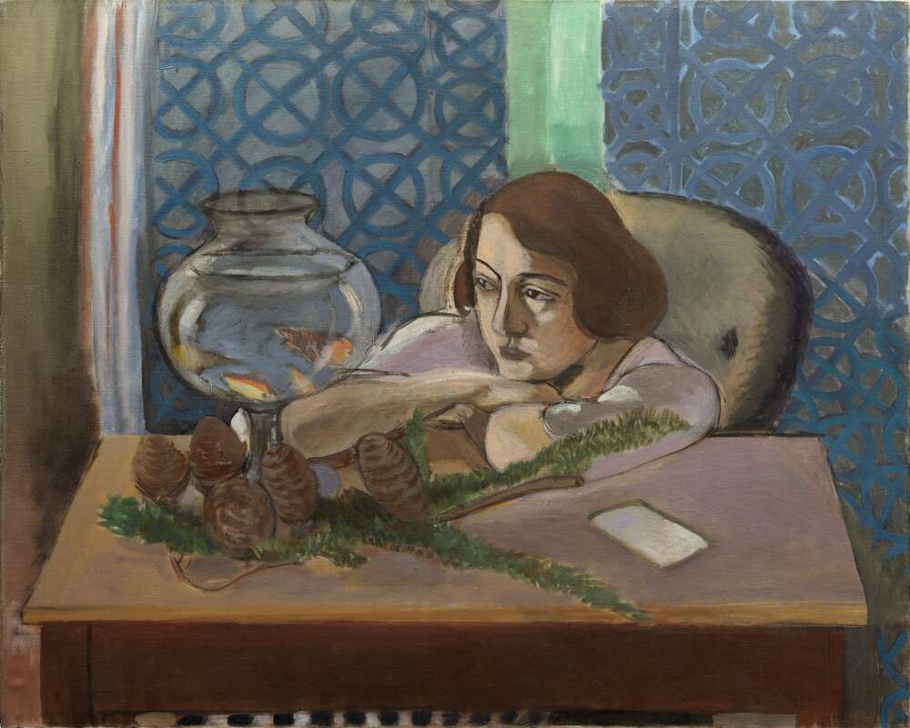 репродукция картина-постер  Женщина с аквариумом Анри Матисс