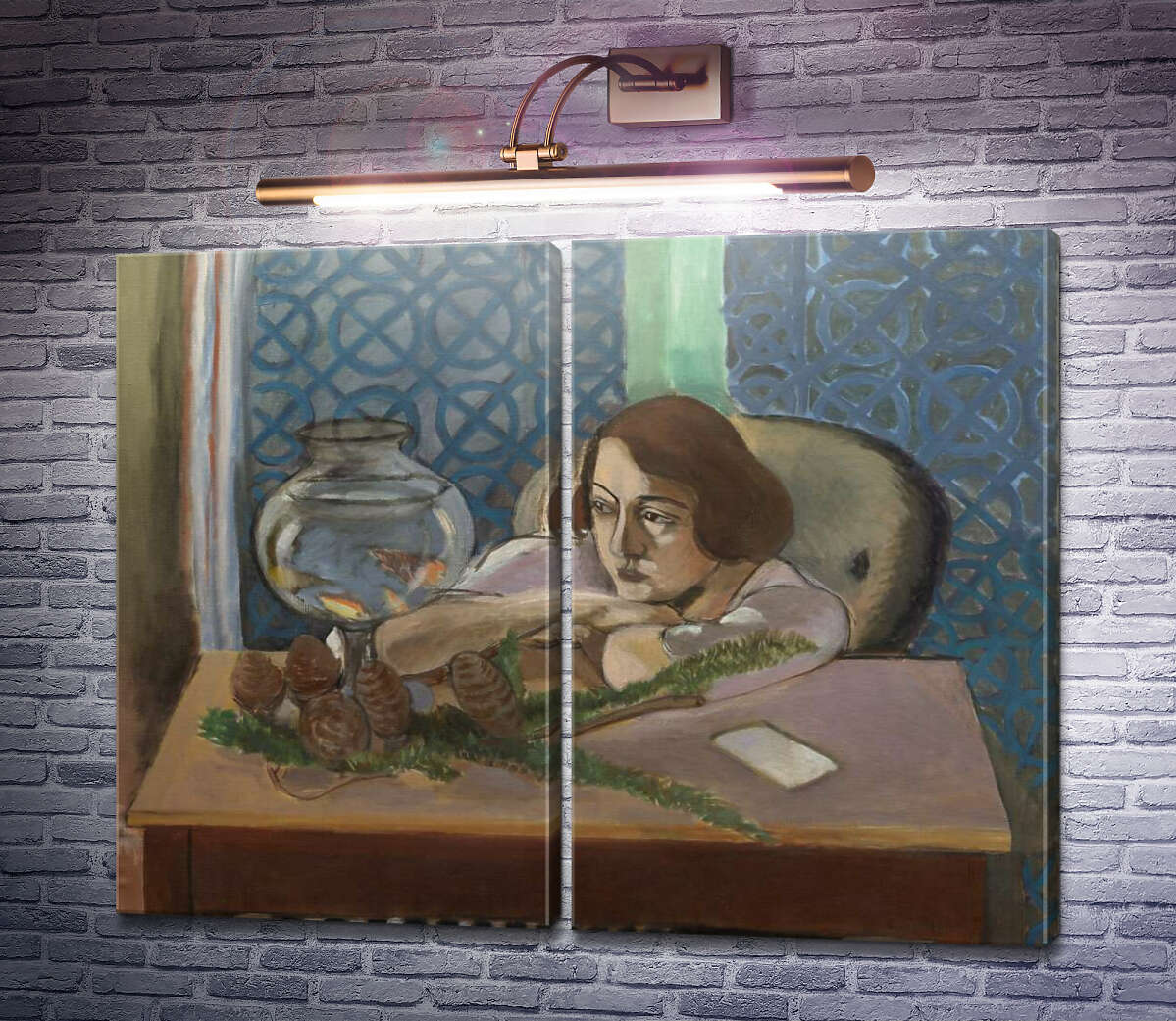 Модульна картина Жінка з акваріумом Анрі Матісс