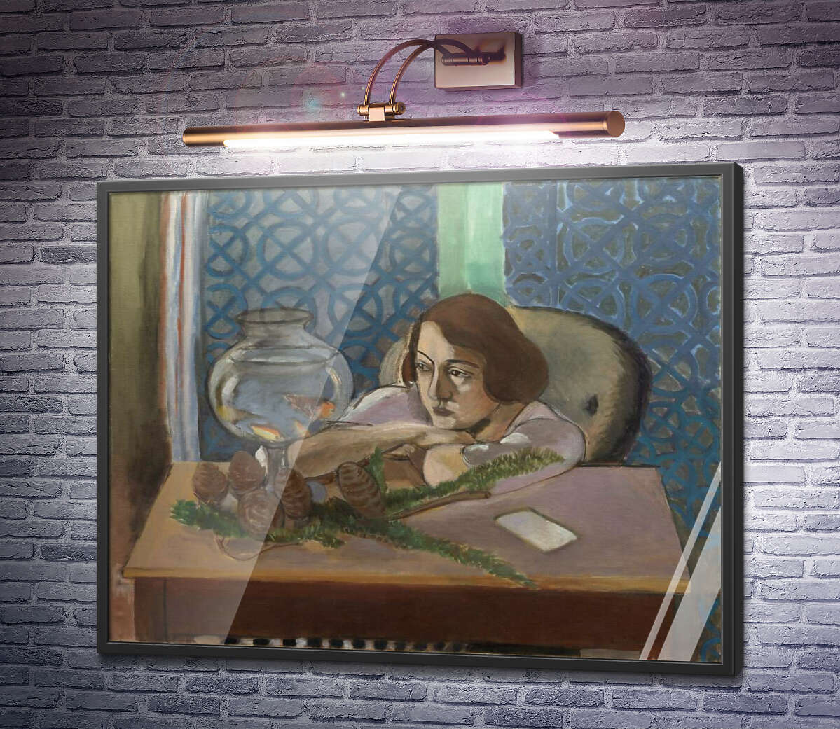 Постер Жінка з акваріумом Анрі Матісс