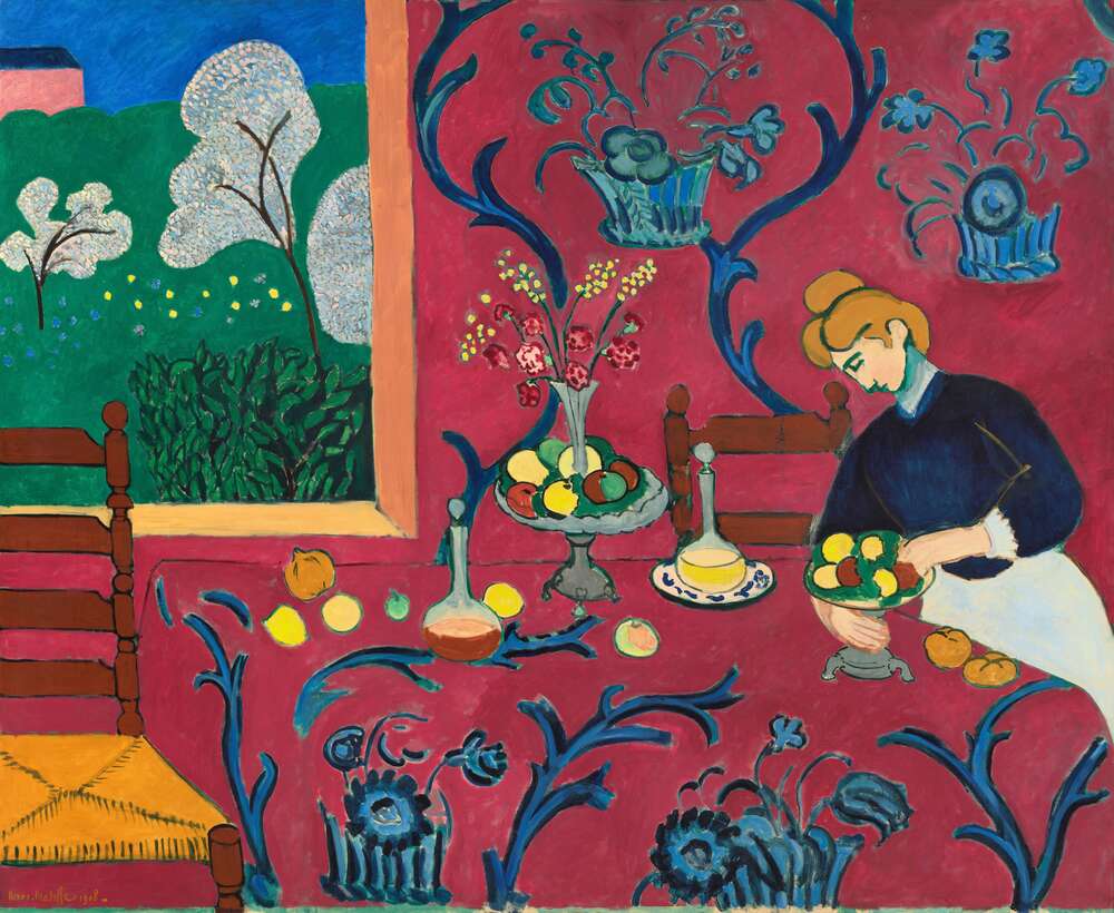 репродукция картина-постер  Красная комната (Гармония в красном), 1908 Анри Матисс