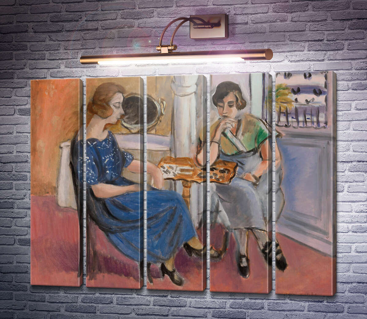Модульная картина Игра в домино (Модуль №26) Анри Матисс Модульная картина Игра в домино (Модуль №26) Анри Матисс
