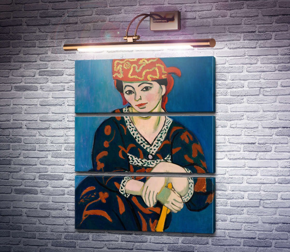 Модульная картина Женщина в шапочке из мадраса (Модуль №15) Анри Матисс Модульная картина Женщина в шапочке из мадраса (Модуль №15) Анри Матисс