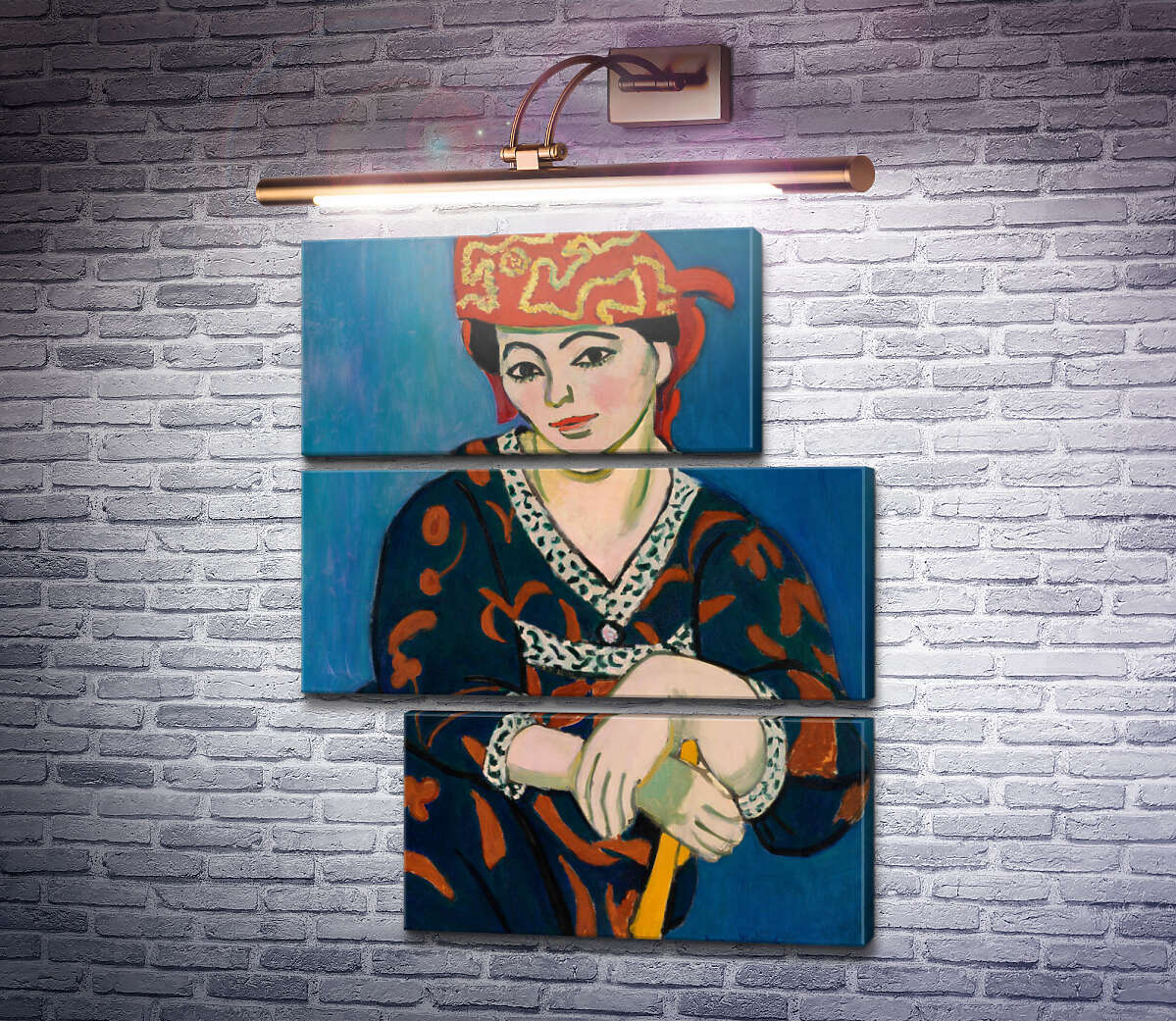 Модульная картина Женщина в шапочке из мадраса (Модуль №16) Анри Матисс