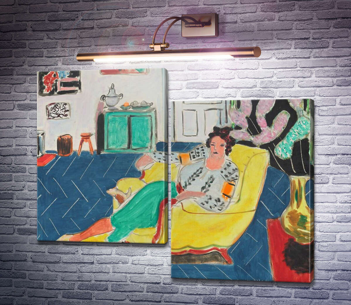 Модульная картина Женщина в кресле (Модуль №9) Анри Матисс