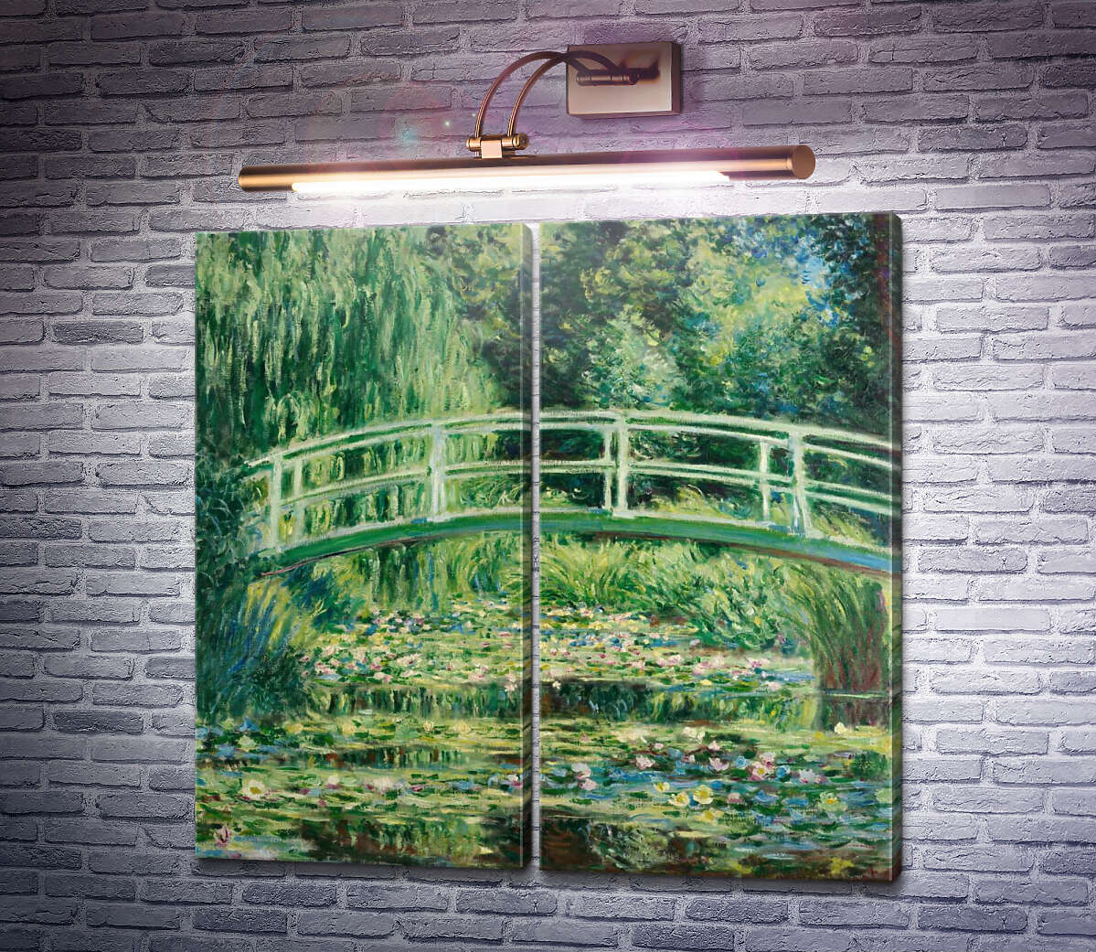Модульная картина Японский мостик Клод Моне