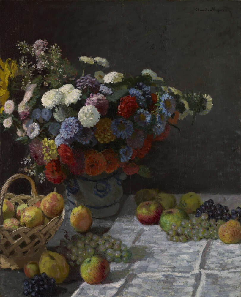 репродукція картина-постер  Квіти і фрукти Клод Моне
