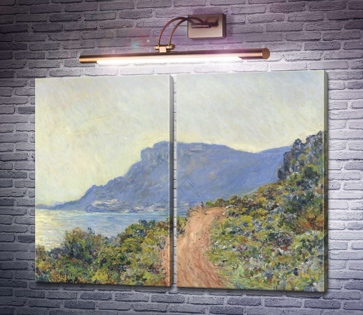 Модульна картина Гірська дорога в Монако Клод Моне