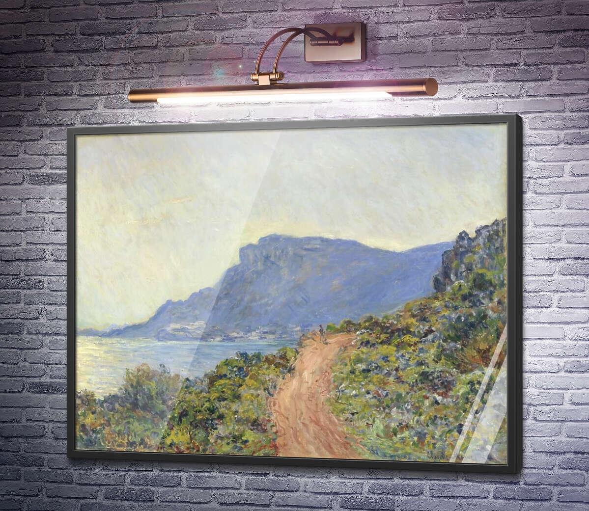 Постер Гірська дорога в Монако Клод Моне