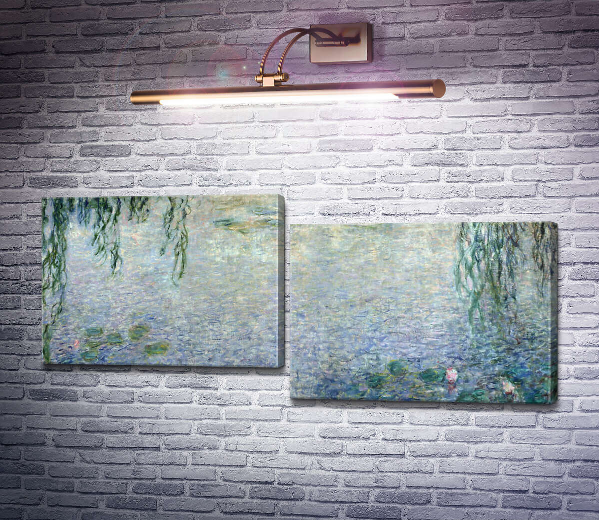 Модульна картина Латаття. Ранок. Плакучі верби (Модуль №9) Клод Моне