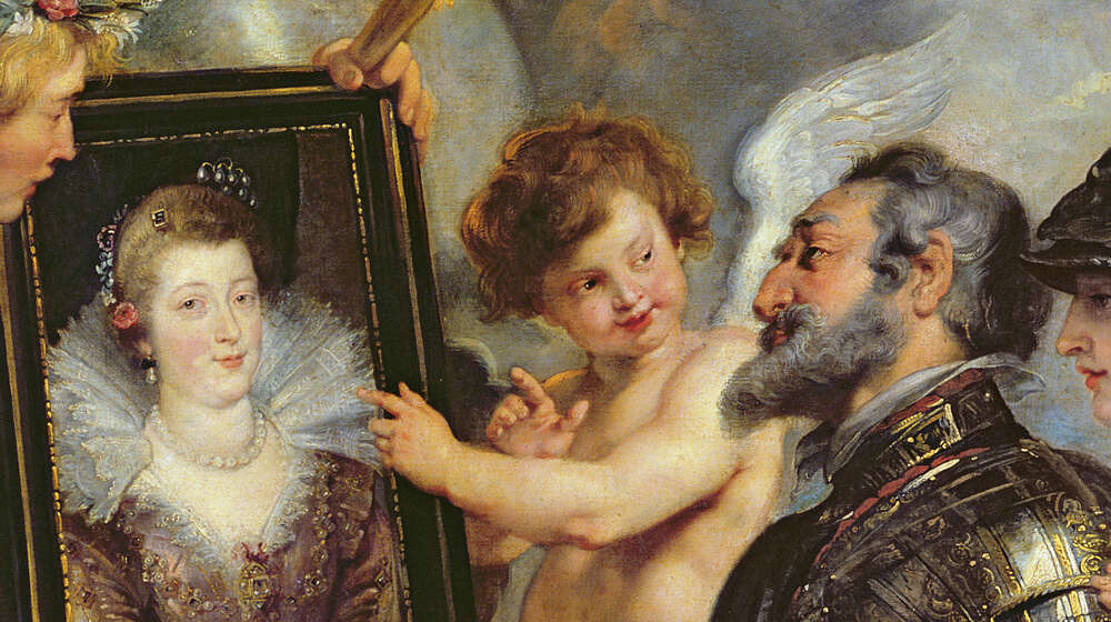репродукція картина-постер  Генріх IV отримує портрет Марії Медічі Пітер Пауль Рубенс